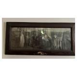 VINTAGE FRAMED PICTURE-APPROX. 34"x15"
