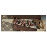 GLASS CHRISTMAS DECORATIONS & HAND SAW