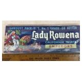 (100 COUNT)VINTAGE CRATE LABEL-"LADY ROWENA"/SEALE