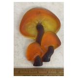 VINTAGE "LUCITE/RESIN" DECOR-ORANGE MUSHROOM