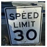 FEDERAL/STATE REGULATORY SIGN-"SPEED LIMIT 30 MPH"