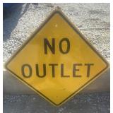 FEDERAL/STATE REGULATORY SIGN-"NO OUTLET"