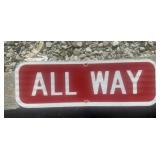 FEDERAL/STATE REGULATORY SIGN-"ALL WAY"