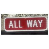 FEDERAL/STATE REGULATORY SIGN-"ALL WAY"