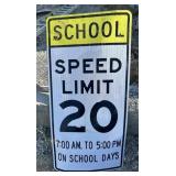 FEDERAL/STATE REGULATORY SIGN-"SPEED LIMIT/SCHOOL"