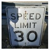 FEDERAL/STATE REGULATORY SIGN-"SPEED LIMIT 30 MPH"