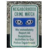 REGULATORY SIGN-"CRIME WATCH"