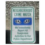 REGULATORY SIGN-"CRIME WATCH"