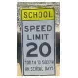 FEDERAL/STATE REGULATORY SIGN-"SPEED LIMIT/SCHOOL"