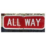 FEDERAL/STATE REGULATORY SIGN-"ALL WAY"
