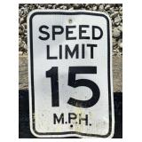 FEDERAL/STATE REGULATORY SIGN-"SPEED LIMIT 15 MPH"