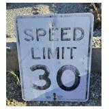 FEDERAL/STATE REGULATORY SIGN-"SPEED LIMIT 30 MPH"