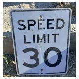 FEDERAL/STATE REGULATORY SIGN-"SPEED LIMIT 30 MPH"