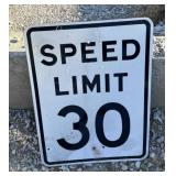 FEDERAL/STATE REGULATORY SIGN-"SPEED LIMIT 30 MPH"