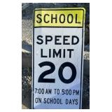 FEDERAL/STATE REGULATORY SIGN-"SPEED LIMIT/SCHOOL"