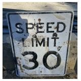 FEDERAL/STATE REGULATORY SIGN-"SPEED LIMIT 30 MPH"
