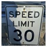 FEDERAL/STATE REGULATORY SIGN-"SPEED LIMIT 30 MPH"