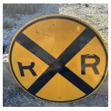 FEDERAL/STATE REGULATORY SIGN-"RAILROAD CROSSING"