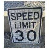 FEDERAL/STATE REGULATORY SIGN-"SPEED LIMIT 30 MPH"