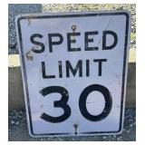FEDERAL/STATE REGULATORY SIGN-"SPEED LIMIT 30 MPH"