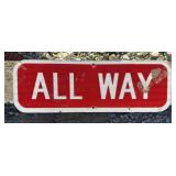 FEDERAL/STATE REGULATORY SIGN-"ALL WAY"
