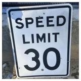 FEDERAL/STATE REGULATORY SIGN-"SPEED LIMIT 30 MPH"