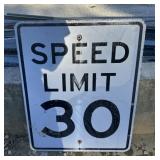 FEDERAL/STATE REGULATORY SIGN-"SPEED LIMIT 30 MPH"