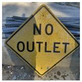 FEDERAL/STATE REGULATORY SIGN-"NO OUTLET"