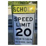 FEDERAL/STATE REGULATORY SIGN-"SPEED LIMIT/SCHOOL"