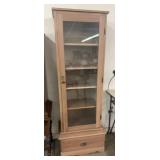 BOOKCASE CABINET W/GLASS DOOR & DRAWER