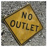 FEDERAL/STATE REGULATORY SIGN-"NO OUTLET"