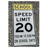 FEDERAL/STATE REGULATORY SIGN-"SPEED LIMIT/SCHOOL"