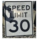 1)FEDERAL/STATE REGULATORY SIGN-SPEED LIMIT 30 MPH