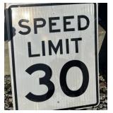 1)FEDERAL/STATE REGULATORY SIGN-SPEED LIMIT 30 MPH