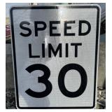 1)FEDERAL/STATE REGULATORY SIGN-SPEED LIMIT 30 MPH