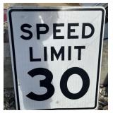 1)FEDERAL/STATE REGULATORY SIGN-SPEED LIMIT 30 MPH