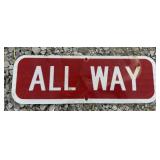 (1)FEDERAL/STATE REGULATORY SIGN-"ALL WAY"
