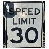 1)FEDERAL/STATE REGULATORY SIGN-SPEED LIMIT 30 MPH