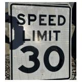 1)FEDERAL/STATE REGULATORY SIGN-SPEED LIMIT 30 MPH