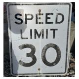 1)FEDERAL/STATE REGULATORY SIGN-SPEED LIMIT 30 MPH