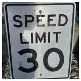 1)FEDERAL/STATE REGULATORY SIGN-SPEED LIMIT 30 MPH