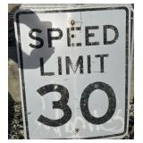 1)FEDERAL/STATE REGULATORY SIGN-SPEED LIMIT 30 MPH