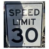 1)FEDERAL/STATE REGULATORY SIGN-SPEED LIMIT 30 MPH
