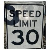 1)FEDERAL/STATE REGULATORY SIGN-SPEED LIMIT 30 MPH