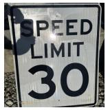 1)FEDERAL/STATE REGULATORY SIGN-SPEED LIMIT 30 MPH
