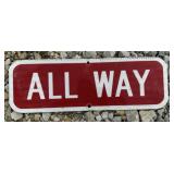 (1)FEDERAL/STATE REGULATORY SIGN-"ALL WAY"