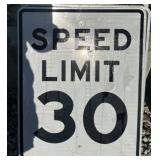 1)FEDERAL/STATE REGULATORY SIGN-SPEED LIMIT 30 MPH