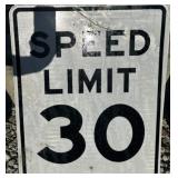 1)FEDERAL/STATE REGULATORY SIGN-SPEED LIMIT 30 MPH