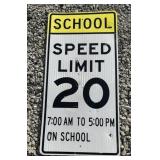 FEDERAL/STATE REGULATORY SIGN-"SPEED LIMIT/SCHOOL"