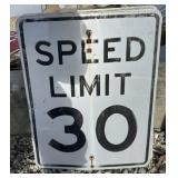 1)FEDERAL/STATE REGULATORY SIGN-SPEED LIMIT 30 MPH